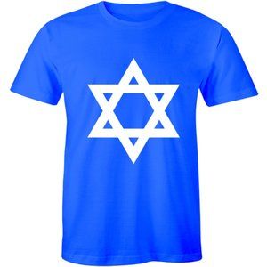 Hanukkah Jewish Star of David Menorah Mens T-shirt